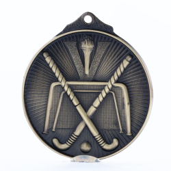 Embossed Hockey Medal 52mm Gold