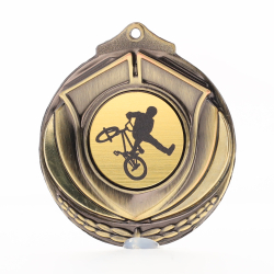 Two Tone BMX Medal 50mm Gold