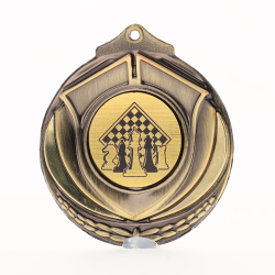 Two Tone Chess Medal 50mm Gold