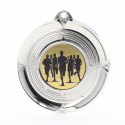 Deluxe Marathon Medal 50mm Silver