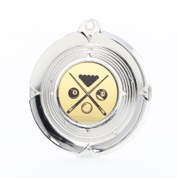 Deluxe Billiards Medal 50mm Silver