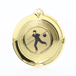 Deluxe Tenpin Male Medal 50mm Gold