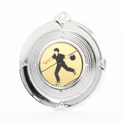 Deluxe Tenpin Male Medal 50mm Silver