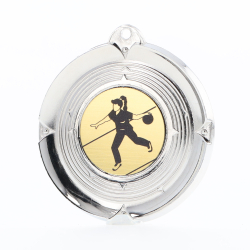 Deluxe Tenpin Female Medal 50mm Silver