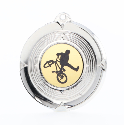 Deluxe BMX Medal 50mm Silver