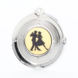 Deluxe Ballroom Dance Medal 50mm Silver