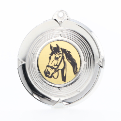 Deluxe Equestrian Medal 50mm Silver