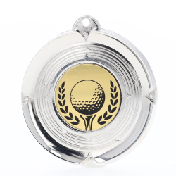 Deluxe Golf Medal 50mm Silver