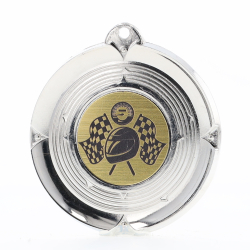 Deluxe Motorsport Medal 50mm Silver