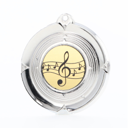 Deluxe Music Medal 50mm Silver