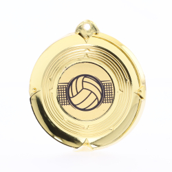 Deluxe Volleyball Medal 50mm Gold