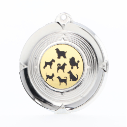 Deluxe Dogs Medal 50mm Silver