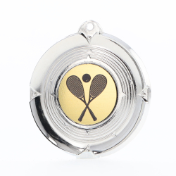 Deluxe Squash Medal 50mm Silver