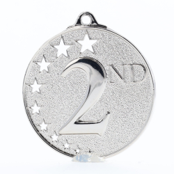 Star Medal Second Place Silver 50mm