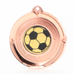 Deluxe Soccer Medal 50mm Bronze