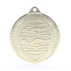 Garland Swimming Medal 50mm - Gold