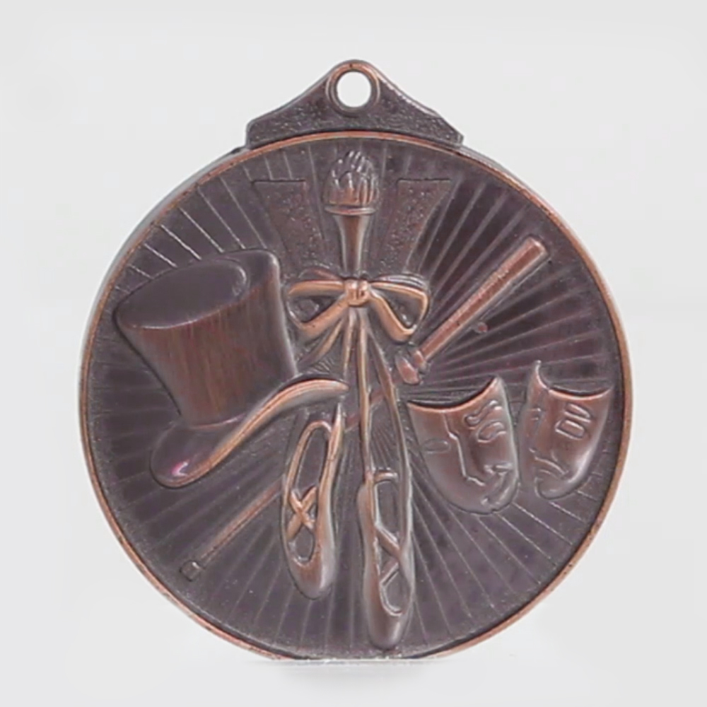 Embossed Dance/Drama Medal 52mm Bronze