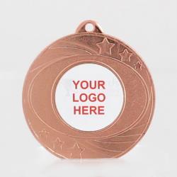 Elliptical Personalised Medal 50mm - Shiny Bronze