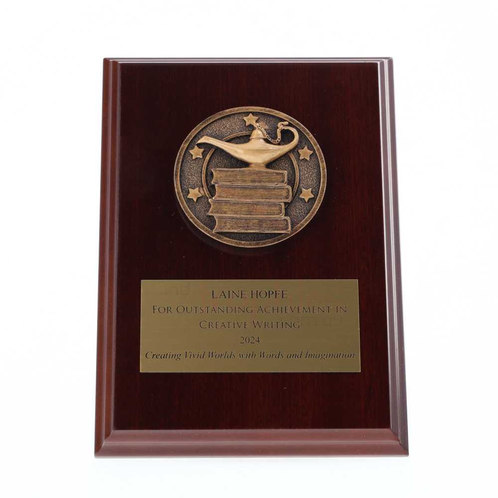 Spartan Academic Walnut Plaque 150mm