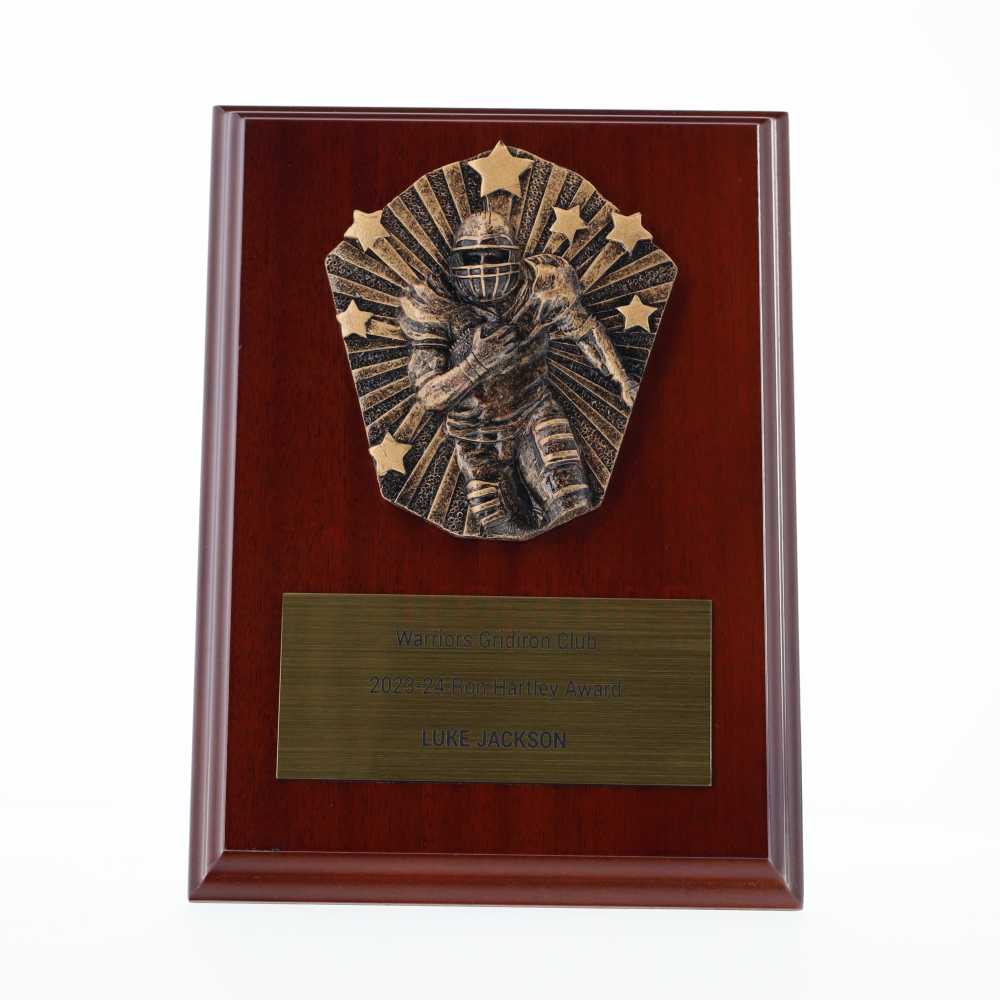 Cosmos Gridiron Walnut Plaque 175mm