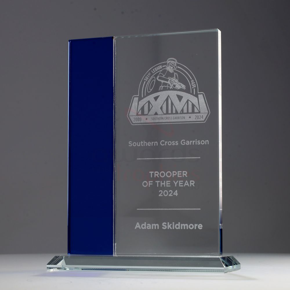 Blue Vertical Plaque 225mm