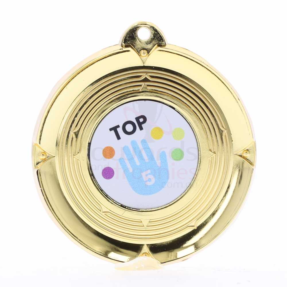 Deluxe Personalised Medal 50mm Gold 