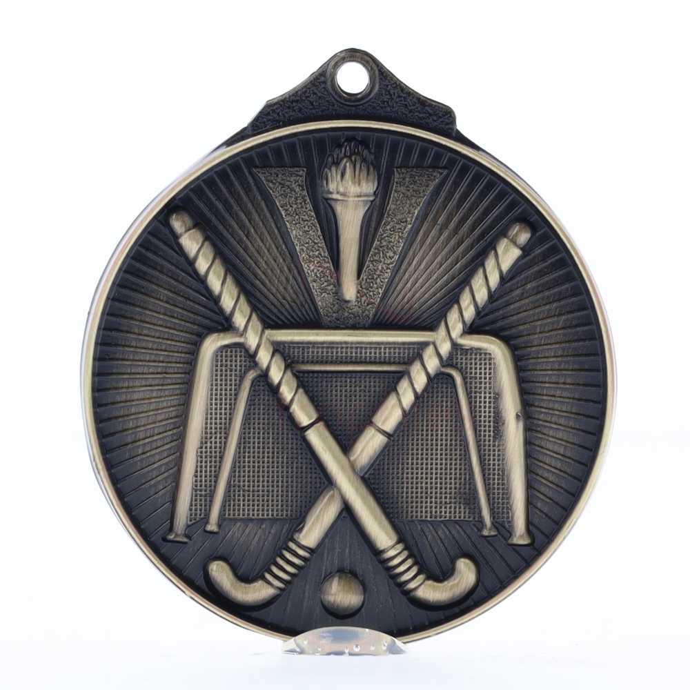 Embossed Hockey Medal 52mm Gold