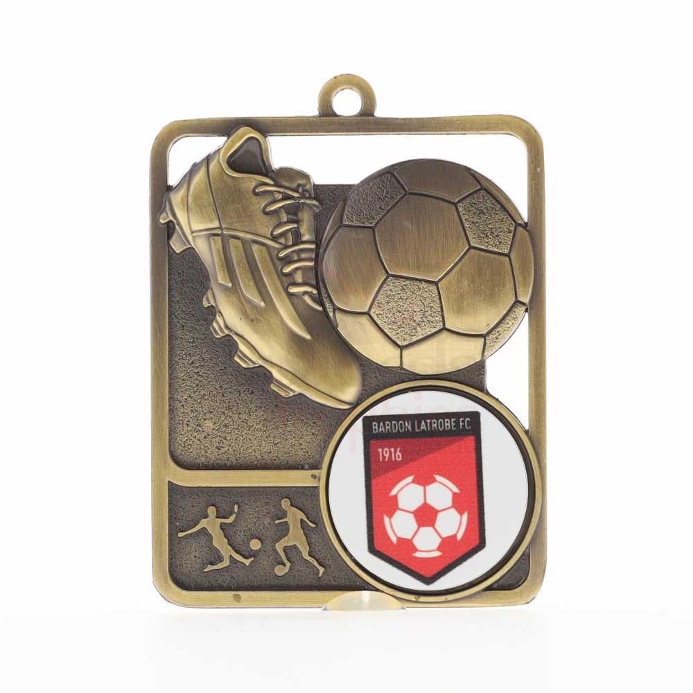 Silhouette Series Soccer Logo 60mm Gold