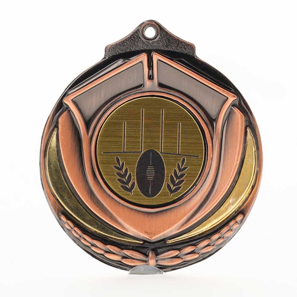 Two Tone Aussie Rules Medal 50mm Bronze