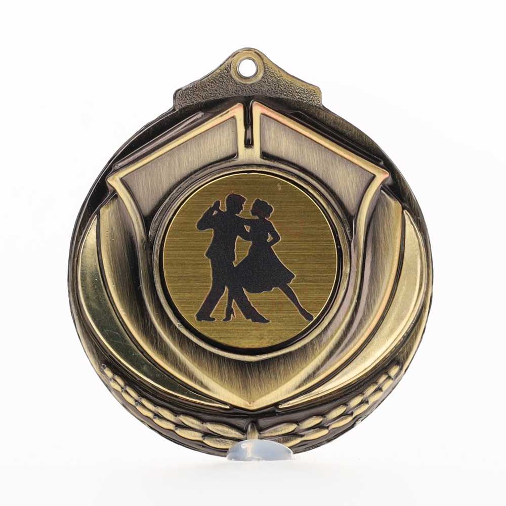 Two Tone Ballroom Medal 50mm Gold