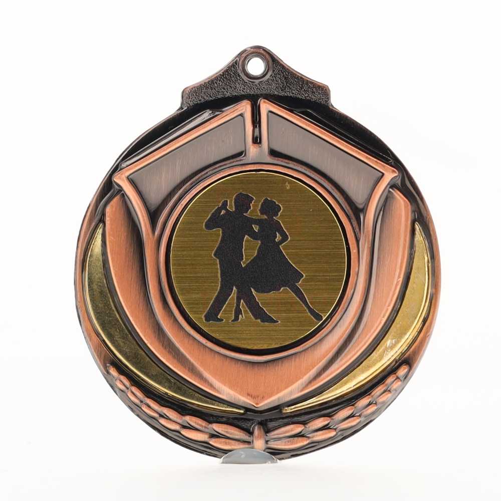 Two Tone Ballroom Medal 50mm Bronze