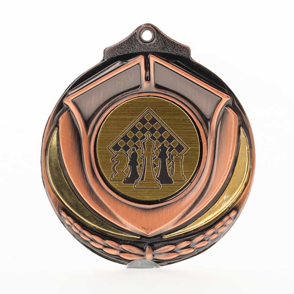 Two Tone Chess Medal 50mm Bronze