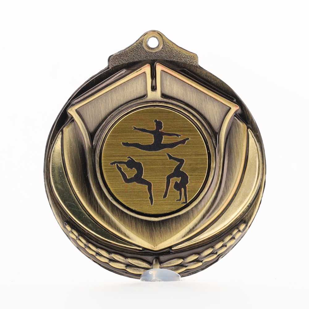 Two Tone Female Gymnastics 50mm Gold