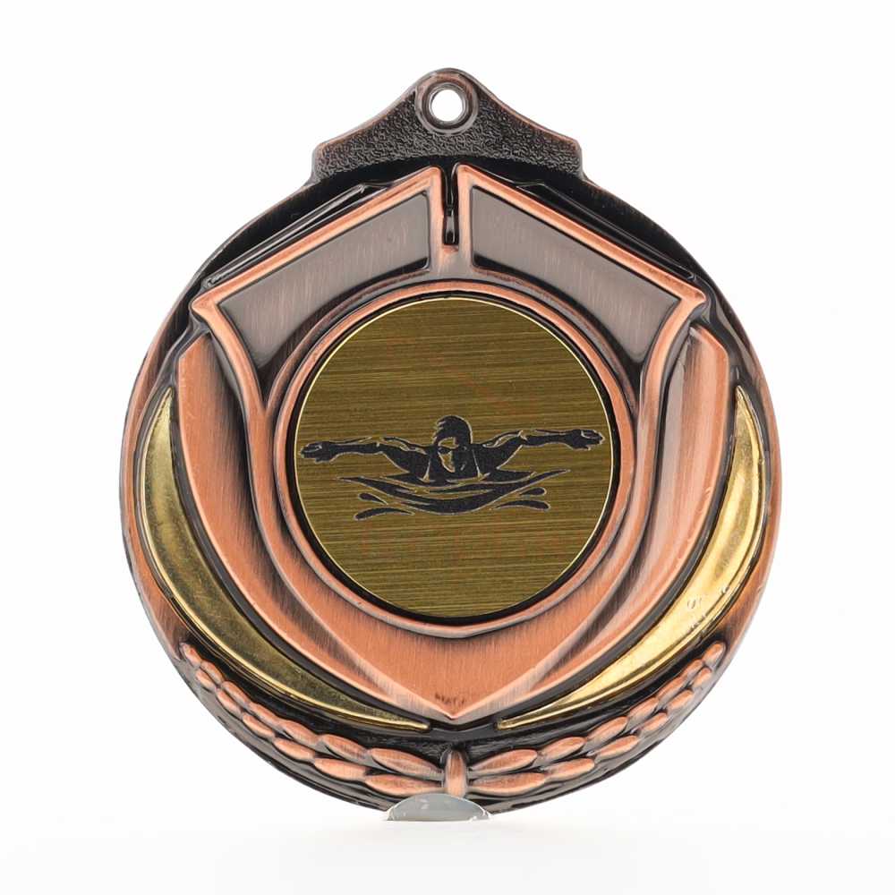 Two Tone Male Swimmer 50mm Bronze