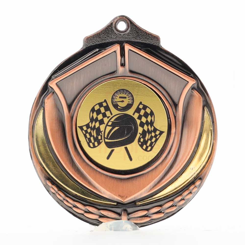 Two Tone Motorsport Medal 50mm Bronze