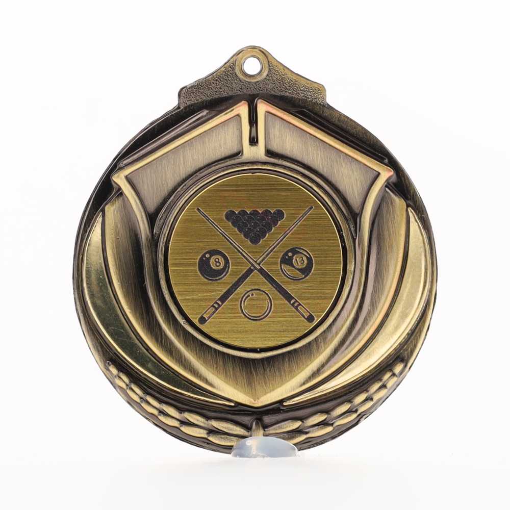 Two Tone Snooker Medal 50mm Gold