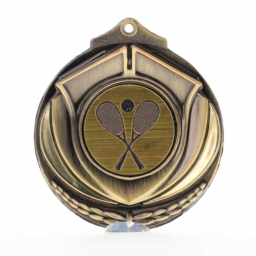 Two Tone Squash Medal 50mm Gold