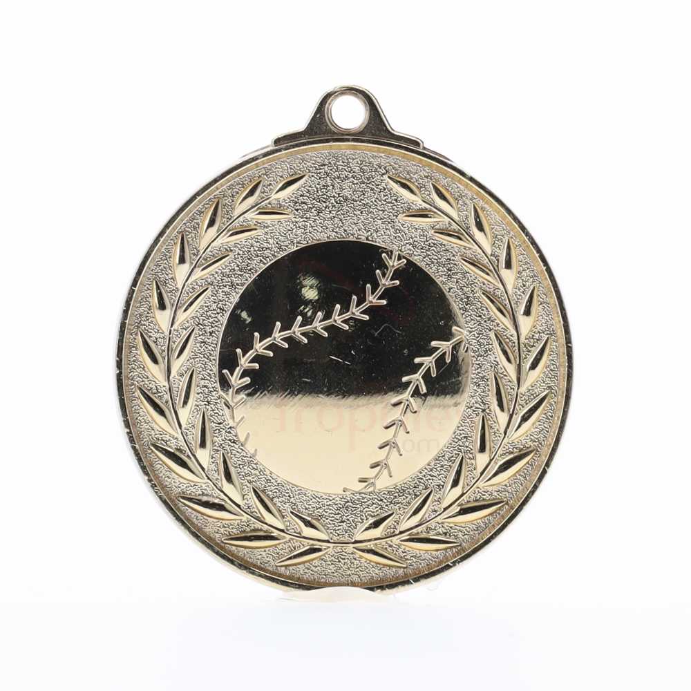 Wreath Baseball Medal 50mm Gold