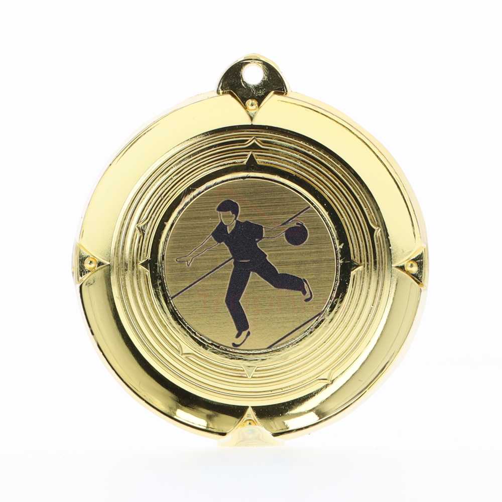 Deluxe Tenpin Male Medal 50mm Gold