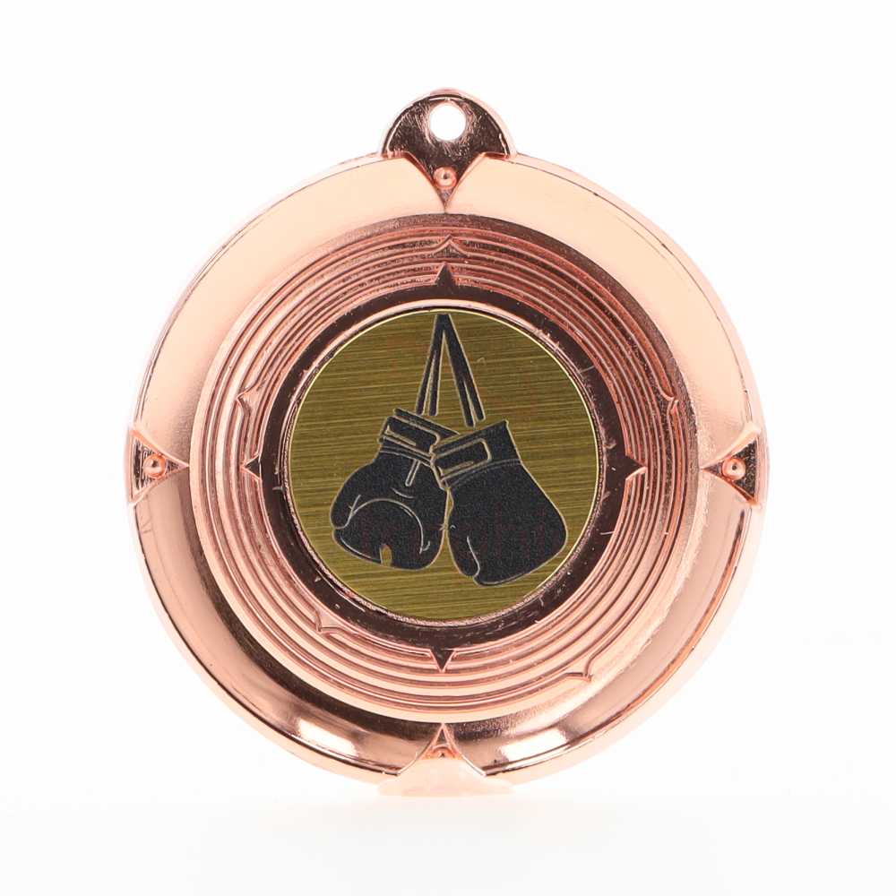 Deluxe Boxing Medal 50mm Bronze