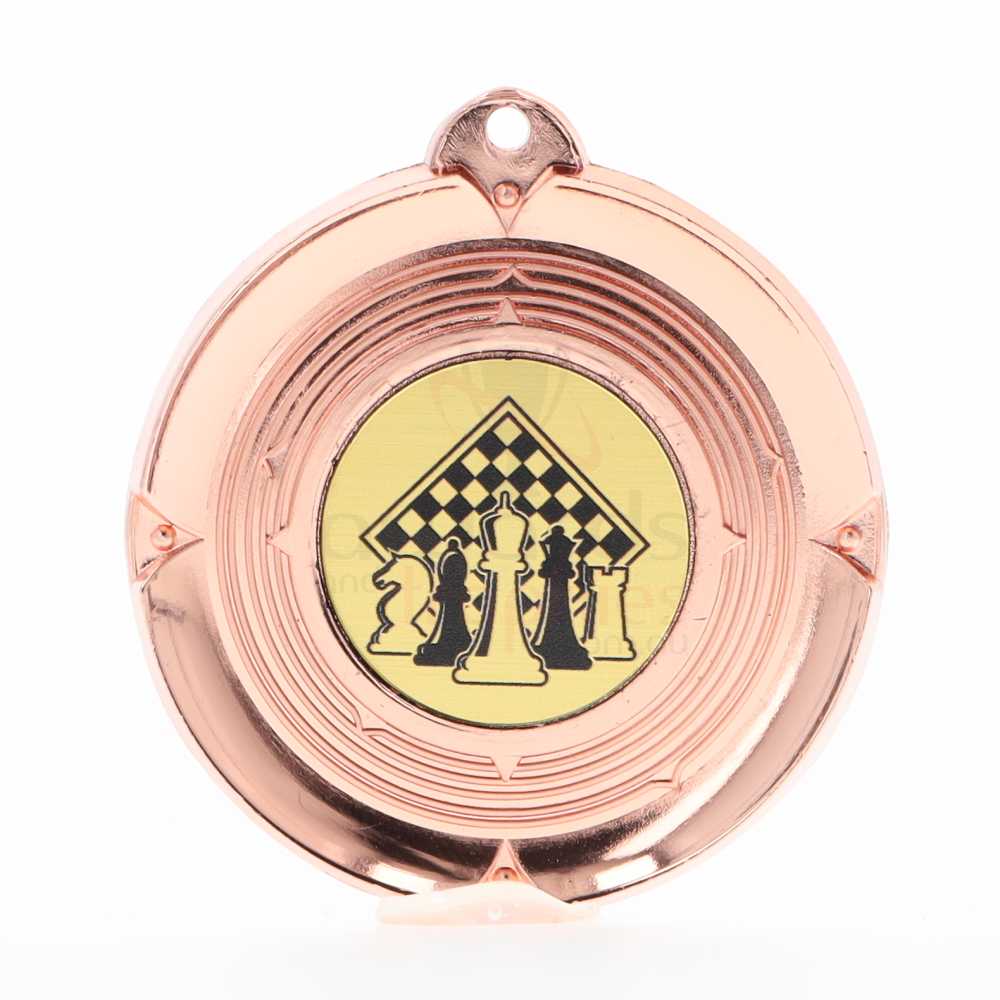 Deluxe Chess Medal 50mm Bronze