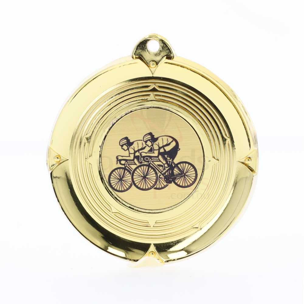 Deluxe Road Cycling Medal 50mm Gold