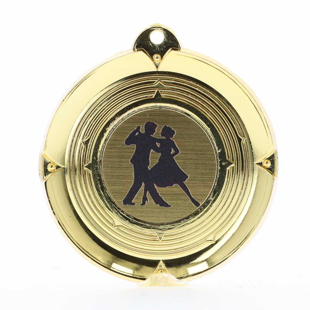 Deluxe Ballroom Dance Medal 50mm Gold