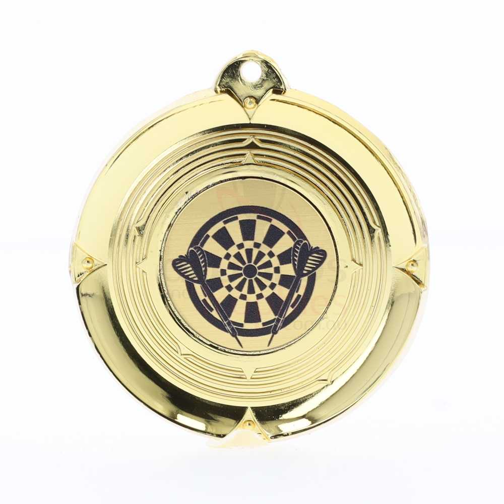 Deluxe Darts Medal 50mm Gold