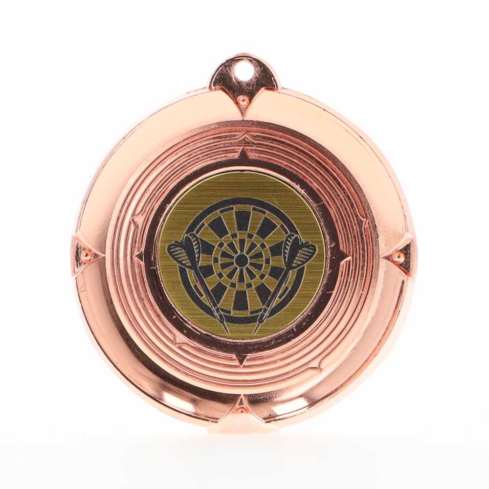 Deluxe Darts Medal 50mm Bronze