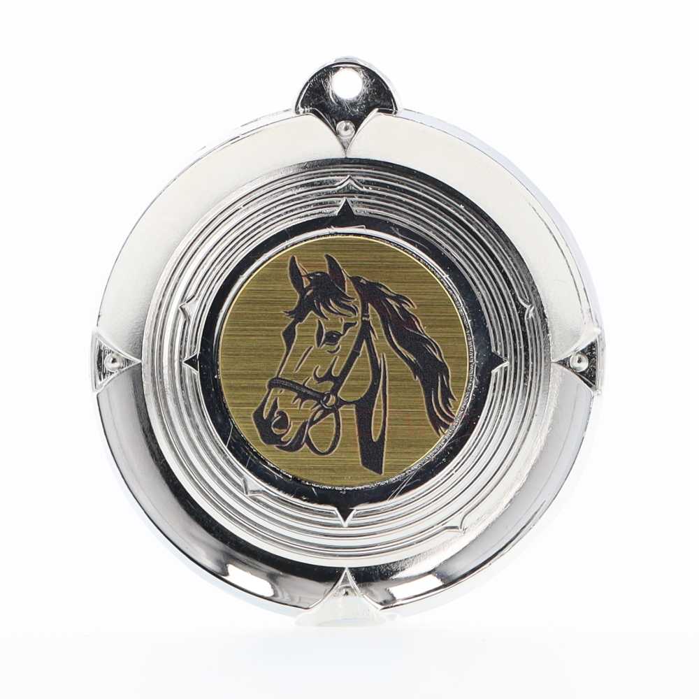 Deluxe Equestrian Medal 50mm Silver