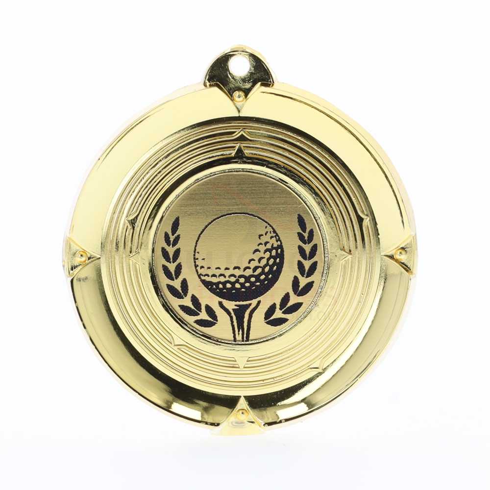 Deluxe Golf Medal 50mm Gold