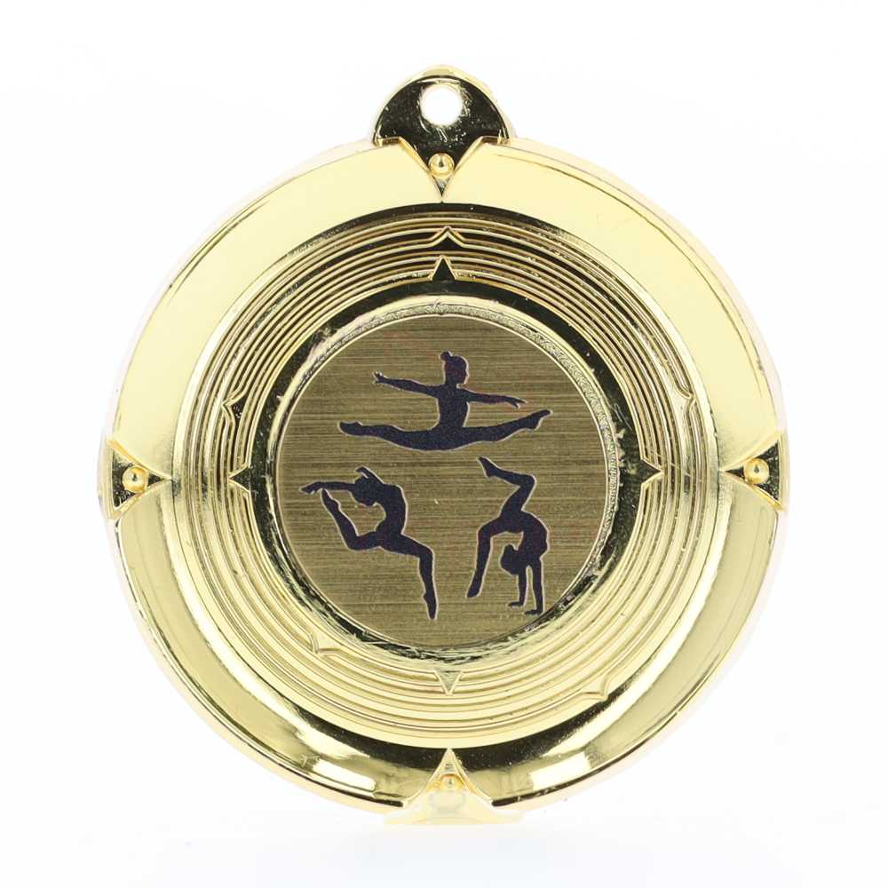 Deluxe Gymnastics Female Medal 50mm Gold