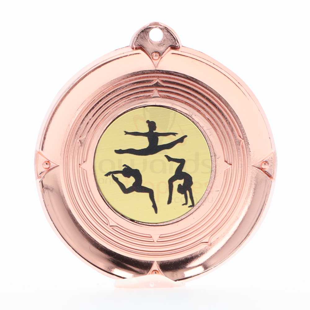 Deluxe Gymnastics Female Medal 50mm Bronze