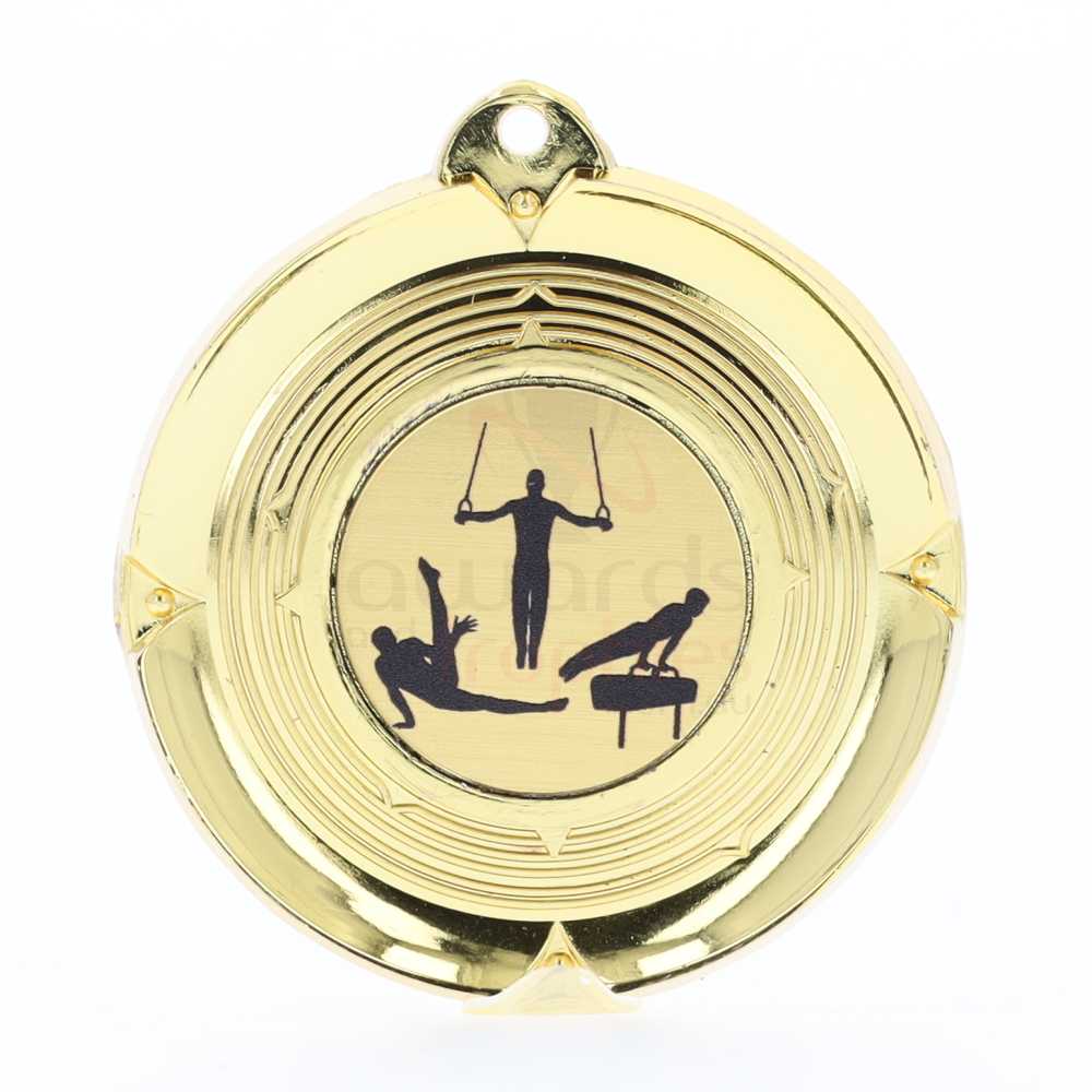 Deluxe Gymnastics Male Medal 50mm Gold